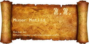 Muser Matild névjegykártya